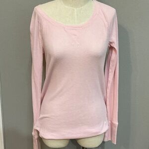 PINK Victoria's Secret Light Pink Long Sleeve Blouse